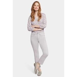 NYDJ Marilyn Straight Ankle Jeans Lift Tuck Stretch Shaping Pearl Gray Size 4